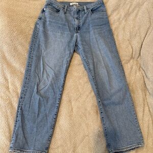 Madewell Light Blue High-Rise Straight Jeans